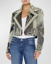 L Agence Kya Embellished Jacket In Blacksilver