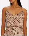 L AGENCE KYLEE RACER TANK IN BROWN AND TAN