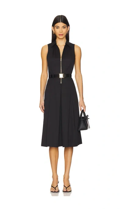 L'agence Kylo Poplin Shirt Dress In Black