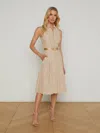 L'agence Kylo Belted Lace Shirtdress In Doeskin