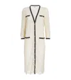 L Agence Lace Whisper Longline Cardigan In Neutral