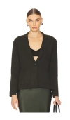 L Agence L'agence Lacey Knit Blazer In Deep Olive