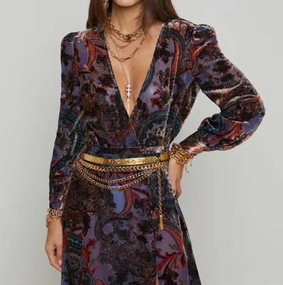 L Agence Lady Blouson Bodysuit In Multi