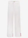 L Agence Miley Ultra High Rise Wide Leg Cuff Jeans In Blanc