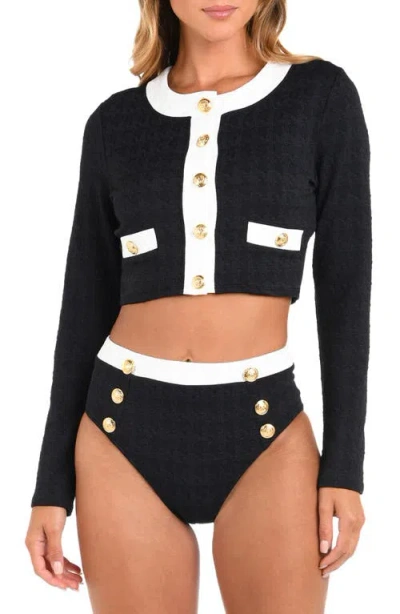 L AGENCE L'AGENCE ADALINE COLORBLOCK CROP RASHGUARD