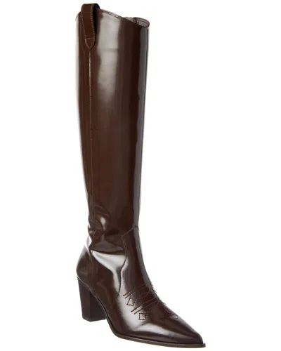 L Agence L'agence Adelle Knee Leather Boot In Brown