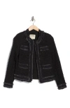 L'agence Agnes Tweed Jacket In Black/washed Black