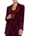 L'agence Aimee Velvet Blazer In Red