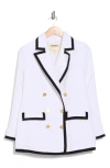 L'agence Aimee Tipped Blazer In White