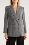 L'agence Aimee Relaxed Double-breasted Blazer In Gray