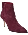 L Agence L'agence Aimee Suede Bootie In Burgundy