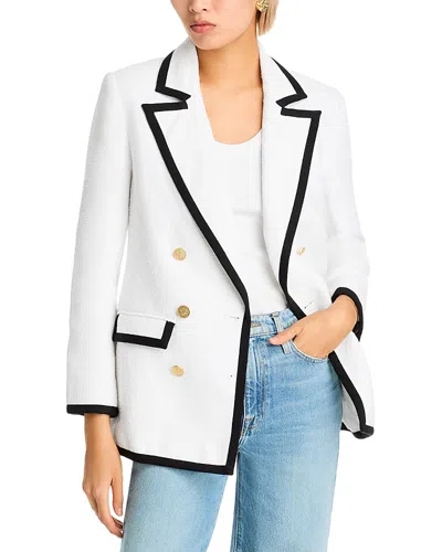 L Agence L'agence Aimee Tipped Blazer In White/black