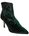L'agence Aimee Velvet Bootie In Green