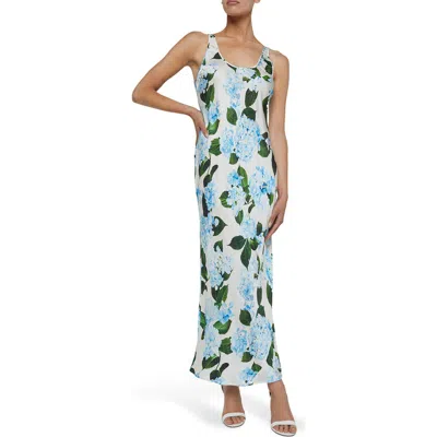 L AGENCE L'AGENCE AKIYA FLORAL SATIN MAXI DRESS