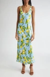 L Agence Akiya Satin Maxi Dress