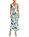 L Agence Akiya Satin Maxi Dress In Multi