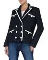 L'agence Alectra Tweed Jacket In Black