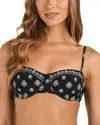 L Agence L'agence Alexandra South Western Convertible Bandeau Bikini In Black