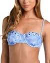 L Agence L'agence Alexandria Denim Structured Bra Top