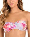 L Agence Alexandria Soft Cloud Floral Bikini Top In Multi