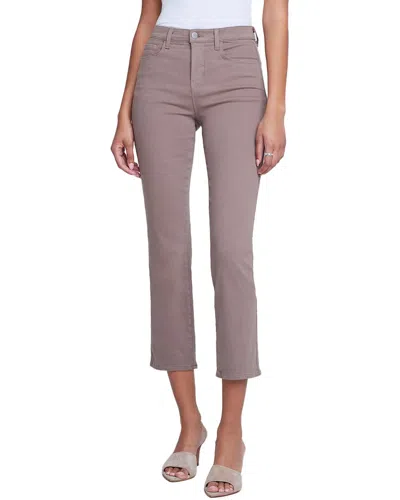 L Agence L'agence Alexia High-rise Crop Cigarette Deep Taupe Skinny Leg Jean In Gray