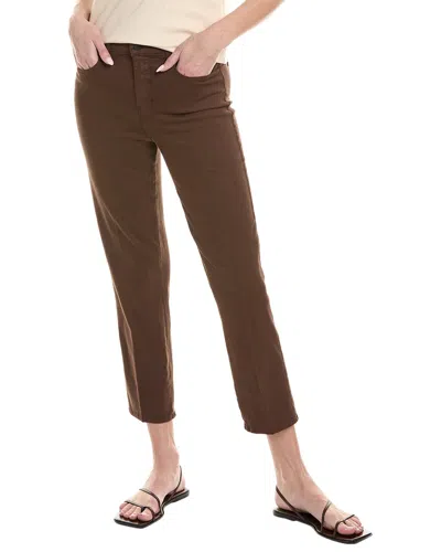 L Agence L'agence Alexia High-rise Crop Cigarette Jean In Brown