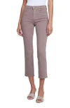 L Agence L'agence Alexia High Waist Crop Cigarette Jeans In Deep Taupe