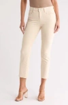 L Agence L'agence Alexia High Waist Crop Cigarette Jeans In Ecru