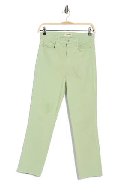 L Agence L'agence Alexia High Waist Crop Cigarette Jeans In Laurel Green