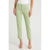 L Agence L'agence Alexia High Waist Crop Straight Leg Cigarette Jeans In Laurel Green