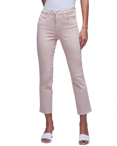 L Agence L'agence Alexia Petal Crop Cigarette Jean In Pink