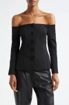 L Agence Alice Blazer Top In Black