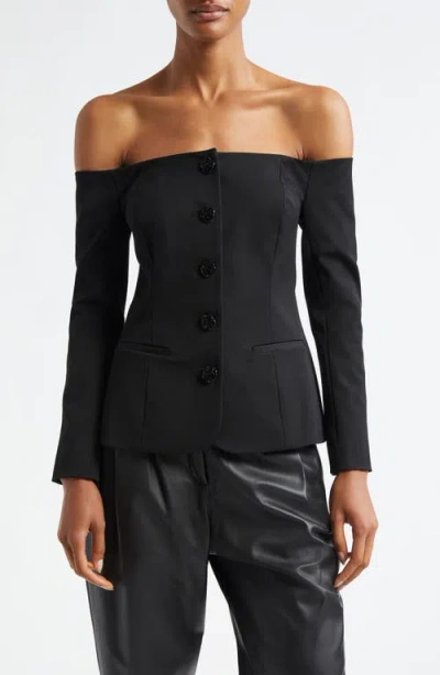L'agence Alice Blazer Top In Black
