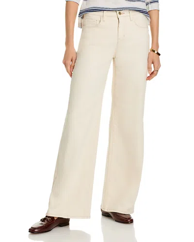 L AGENCE L'AGENCE ALICENT HIGH RISE SNEAKER WIDE LEG JEANS IN MACADAMIA