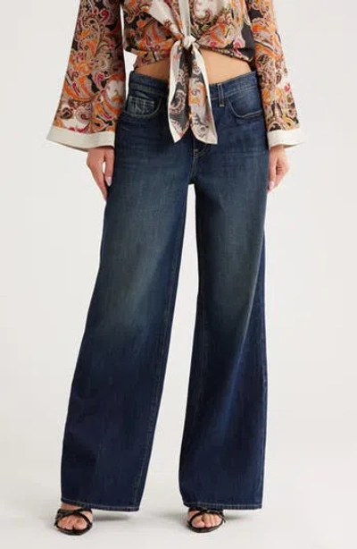 L Agence L'agence Alicent High Waist Wide Leg Jeans In Blue