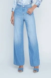 L Agence Alicent High Rise Sneaker Wide Leg Jeans In Havana In Havana