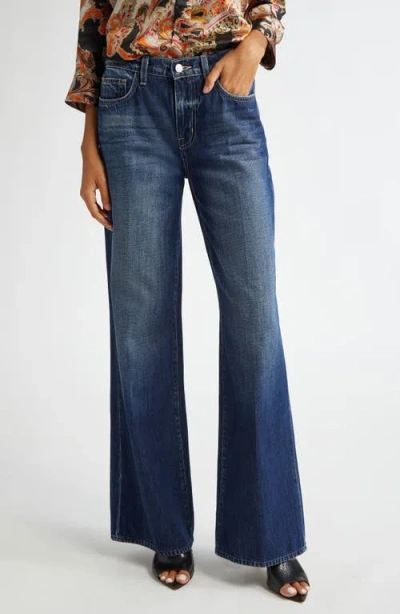 L Agence L'agence Alicent High Waist Wide Leg Jeans In Trenton