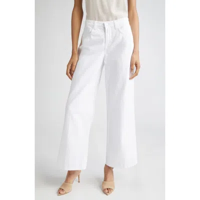 L Agence L'agence Alicent High Waist Wide Leg Jeans In White
