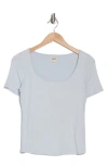 L'agence Donna Crop T-shirt In Parisian Blue