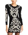 L Agence Amadi Mini Dress In Black Bone