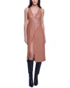 L Agence Amal Buckle Midi Dress In Fawn Brown
