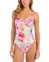 L Agence L'agence Amie Soft Clound Underwire One-piece Swimsuit In Multi