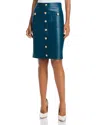L'agence Amira Pencil Skirt In Dark Teal