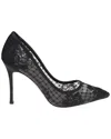 L Agence L'agence Anais Lace & Satin Pump