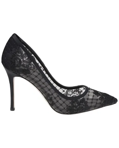 L Agence L'agence Anais Lace & Satin Pump In Black