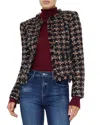 L Agence Angelina Tweed Jacket In Black