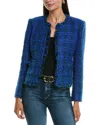 L Agence L'agence Angelina Wool-blend Blazer In Blue