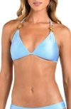 L Agence L'agence Annabelle Shimmer Triangle Bikini Top