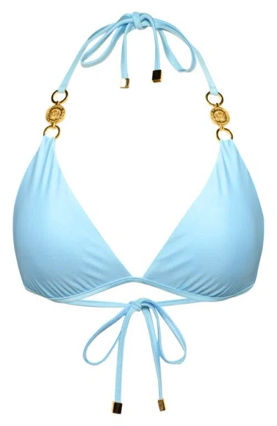 L AGENCE L'AGENCE ANNABELLE SHIMMER TRIANGLE BIKINI TOP