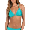 L Agence L'agence Annabelle Shimmertriangle Bikini Top In Aqua